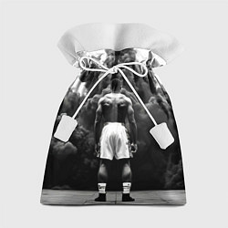 Мешок для подарков Мухаммед Али в черном дыму, цвет: 3D-принт