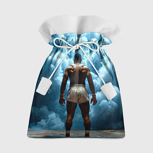 Подарочный мешок Мухаммед Али в синем дыму / 3D-принт – фото 1