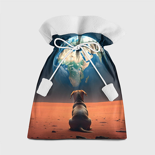 Подарочный мешок Собачка и планета / 3D-принт – фото 1