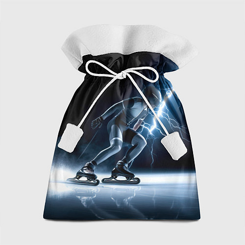 Подарочный мешок Конькобежец и молния / 3D-принт – фото 1