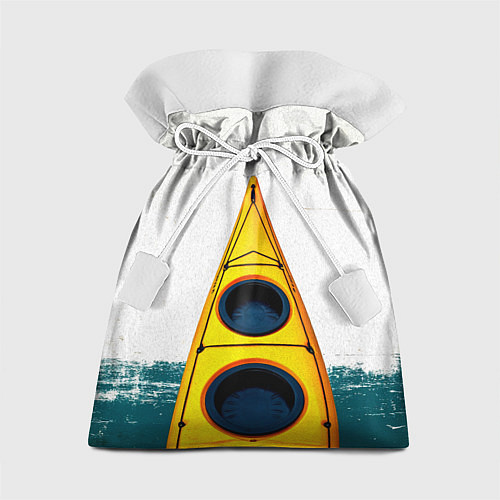 Подарочный мешок Желтый каяк на белом / 3D-принт – фото 1