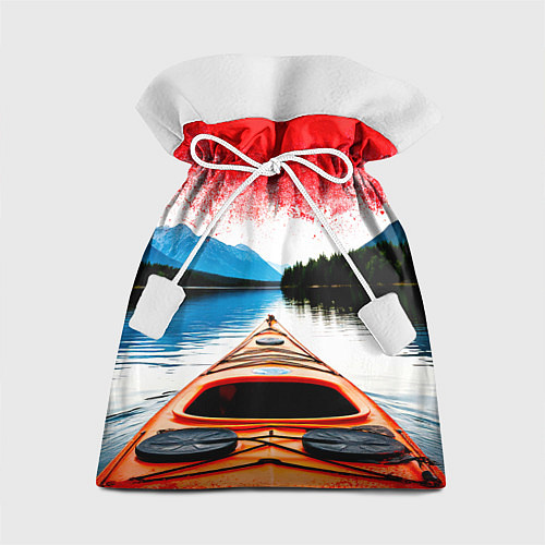 Подарочный мешок Каякинг на горной речке / 3D-принт – фото 1