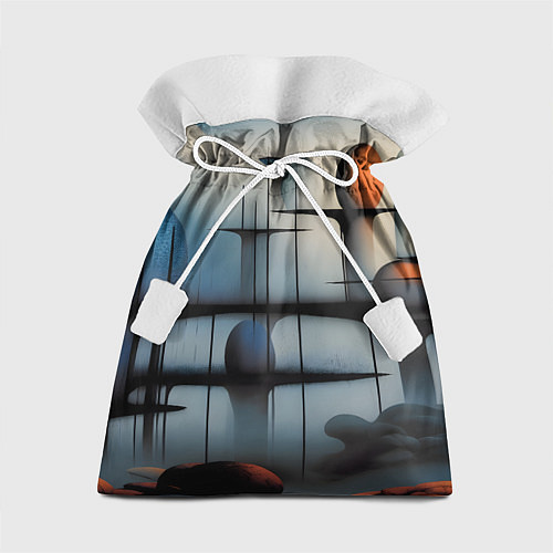 Подарочный мешок Архитектурная абстракция в тумане / 3D-принт – фото 1