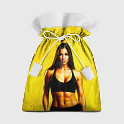 Мешок для подарков Фитоняшка в желтом, цвет: 3D-принт