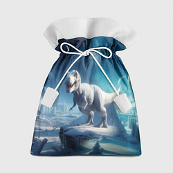 Мешок для подарков Снежный динозавр - история вымирания, цвет: 3D-принт