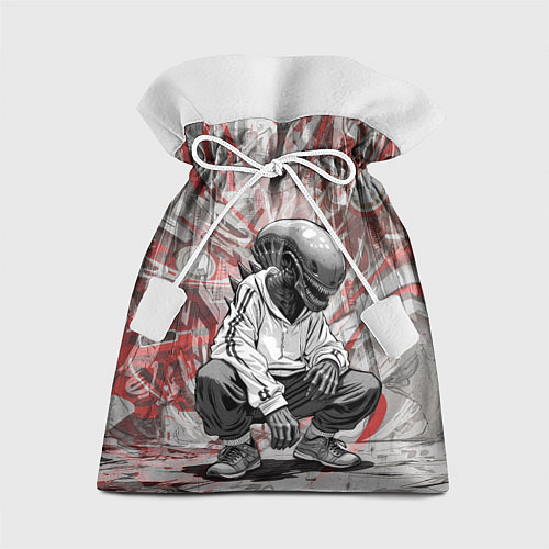 Подарочный мешок Ксеноморф на спорте / 3D-принт – фото 1