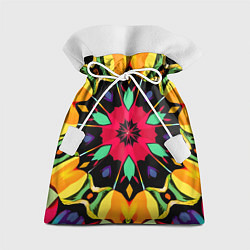 Мешок для подарков Салатовый калейдоскоп, цвет: 3D-принт