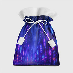 Мешок для подарков Одинокий город неона, цвет: 3D-принт