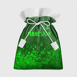 Мешок для подарков Maneskin - green gradient посередине, цвет: 3D-принт