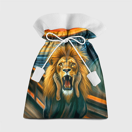 Подарочный мешок Лев кричит на картине Эдварда Мунка / 3D-принт – фото 1