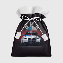 Мешок для подарков BMW на красном фоне, цвет: 3D-принт