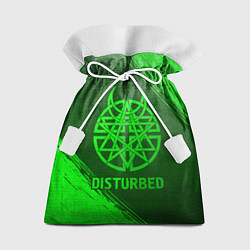 Мешок для подарков Disturbed - green gradient, цвет: 3D-принт