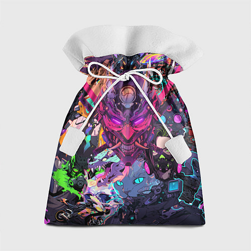 Подарочный мешок Стиль Cyberpunk / 3D-принт – фото 1