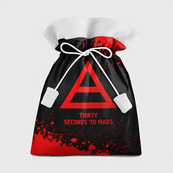 Мешок для подарков Thirty Seconds to Mars - red gradient, цвет: 3D-принт