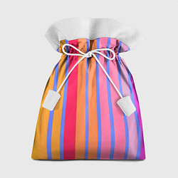 Мешок для подарков Теплые цветные полосы, цвет: 3D-принт