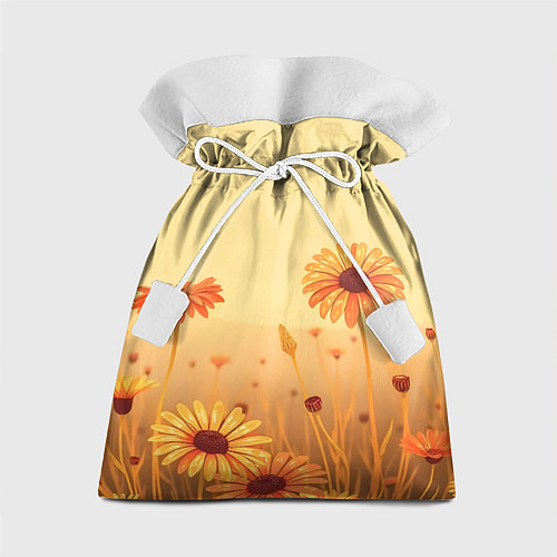 Подарочный мешок Цветы на закате / 3D-принт – фото 1