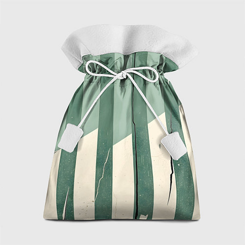 Подарочный мешок Зеленые полосы / 3D-принт – фото 1