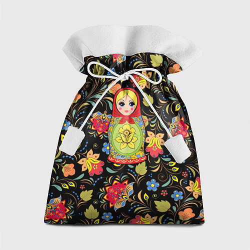 Подарочный мешок Хохломская роспись с русской матрёшкой / 3D-принт – фото 1