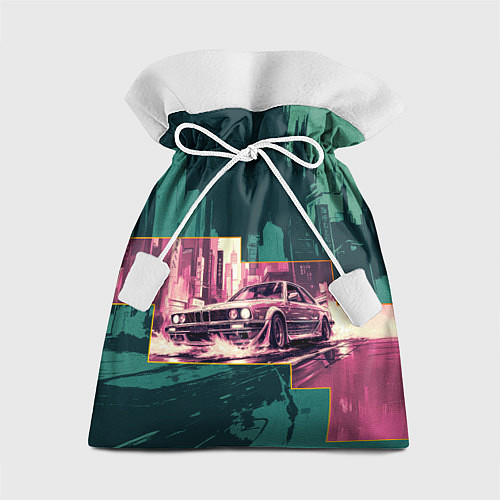 Подарочный мешок Дрифтующий спорткар / 3D-принт – фото 1