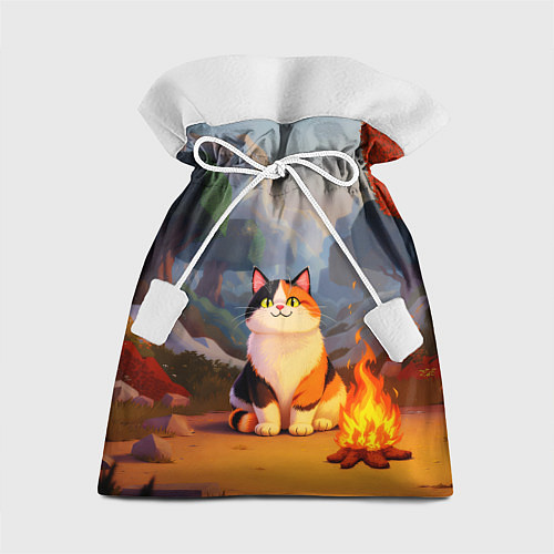 Подарочный мешок Котик в кубическом мире / 3D-принт – фото 1