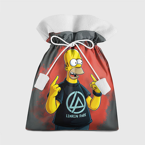 Подарочный мешок Гомер в футболке Linkin Park / 3D-принт – фото 1