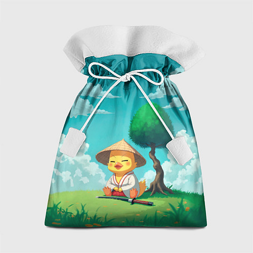 Подарочный мешок Уточка в кимоно под миниатюрным деревом / 3D-принт – фото 1