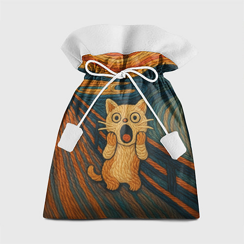 Подарочный мешок Котик Крик - вязаный нейроарт / 3D-принт – фото 1