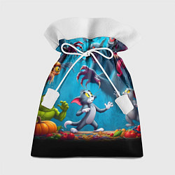 Мешок для подарков Кошмарный сон Тома - нейроарт фантазия, цвет: 3D-принт