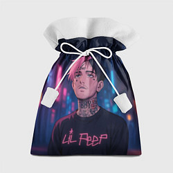 Мешок для подарков LiL Peep - Неоновый аниме арт, цвет: 3D-принт