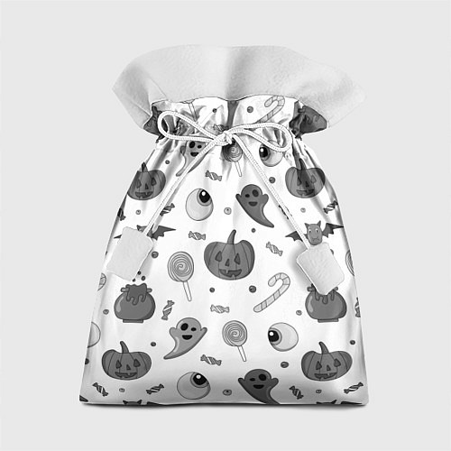 Подарочный мешок Halloween grey and white / 3D-принт – фото 1