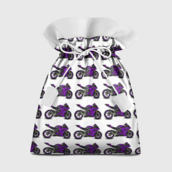 Мешок для подарков Motorcycle purple, цвет: 3D-принт