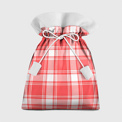 Мешок для подарков Checked red white, цвет: 3D-принт