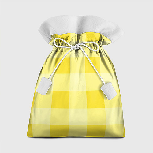 Подарочный мешок Солнечный желтый тартан / 3D-принт – фото 1