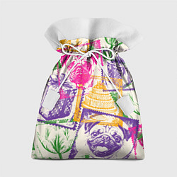 Подарочный мешок Мопс и праздник