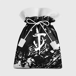 Мешок для подарков Doom белые краски штрихи, цвет: 3D-принт