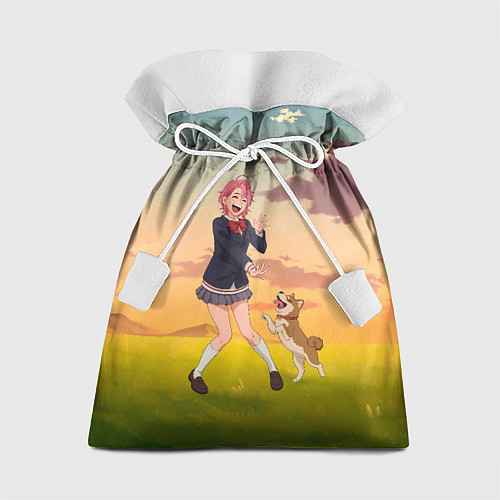 Подарочный мешок Сиратори Айра играет с песиком - Дандадан / 3D-принт – фото 1