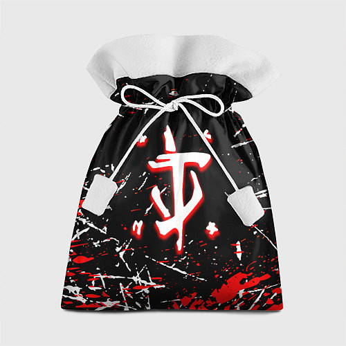 Подарочный мешок Doom краски штрихи / 3D-принт – фото 1