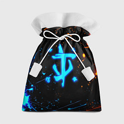 Мешок для подарков Doom лёд и пламя краски, цвет: 3D-принт