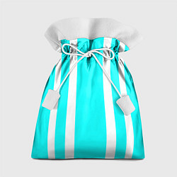 Мешок для подарков Color blue white stripes, цвет: 3D-принт