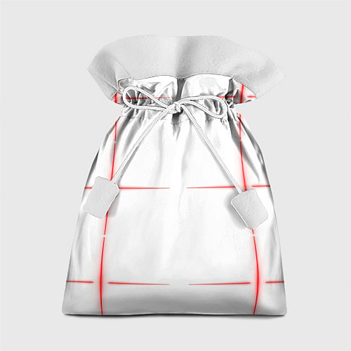 Подарочный мешок Color white red stripes / 3D-принт – фото 1