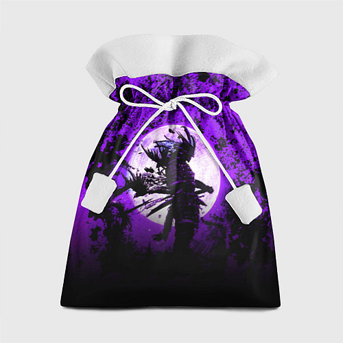 Подарочный мешок Самурай при луне / 3D-принт – фото 1