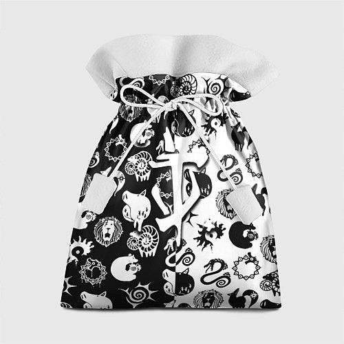 Подарочный мешок Doom anime black pattern / 3D-принт – фото 1