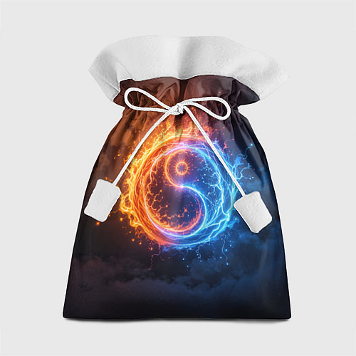 Подарочный мешок Инь ян огонь и лёд / 3D-принт – фото 1