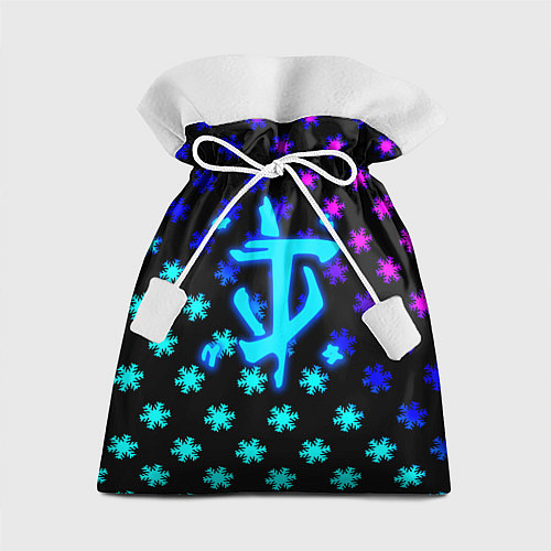 Подарочный мешок Doom winter neon / 3D-принт – фото 1