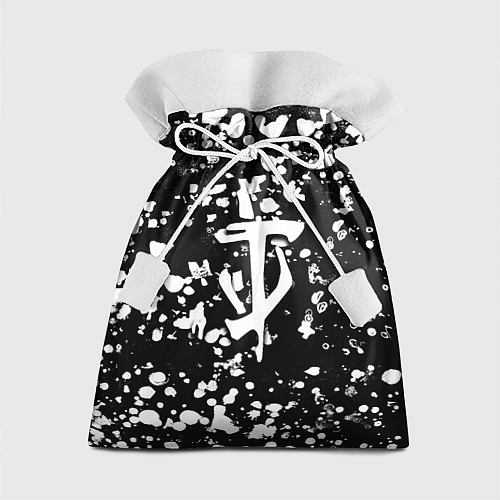Подарочный мешок Дум белые брызги красок / 3D-принт – фото 1