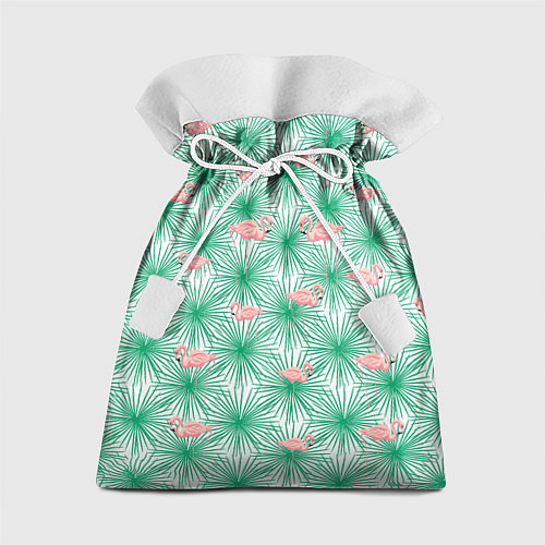 Подарочный мешок Фламинго и тропики / 3D-принт – фото 1
