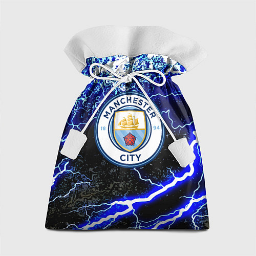 Подарочный мешок Манчестер сити молнии шторм / 3D-принт – фото 1