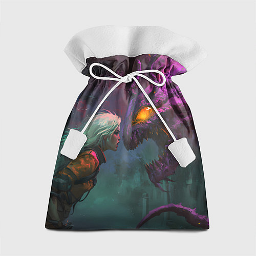 Подарочный мешок Цири и чудовище смотрят друг на друга / 3D-принт – фото 1