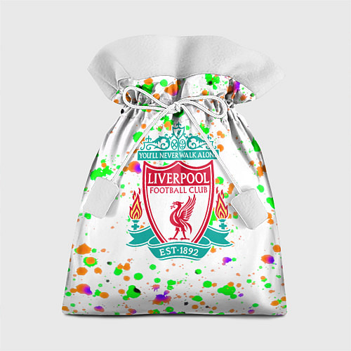 Подарочный мешок Liverpool брызги красок текстура / 3D-принт – фото 1