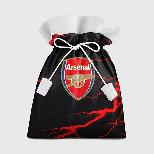Подарочный мешок Arsenal красные молнии / 3D-принт – фото 1